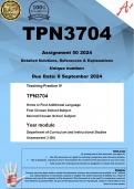 TPN3704 Assignment 50 PORTFOLIO (COMPLETE ANSWERS) 2024  - DUE 8 September 2024