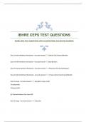 IBHRE CEPS TEST QUESTIONS WITH GUARANTEED ACCURATE ANSWERS