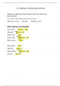 MATL 0032 Notes: 3.1 Adding or Subtracting Fractions