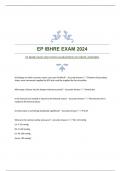 EP IBHRE EXAM 2024 WITH GUARANTEED ACCURATE ANSWERS