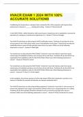 HVACR EXAM 1 2024 WITH 100% ACCURATE SOLUTIONS