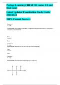 Portage learning chem 210 exams 1 8 and final exam 2023-2024 with complete solution