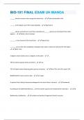 BIO-101 FINAL EXAM UH MANOA QUESTIONS & ANSWERS VERIFIED 100% CORRECT!!