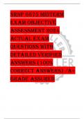 NRNP 6675 Midterm  Exam OBJECTIVE  ASSESSMENT 2024  ACTUAL EXAM  QUESTIONS WITH  DETAILED VERIFIED  ANSWERS (100%  CORRECT ANSWERS) /A+  GRADE ASSURED