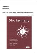 Test Bank - Biochemistry, 10th Edition (Berg and Stryer, 2023), Chapter 1-32 | All Chapters