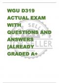 WGU D319  ACTUAL EXAM  WITH  QUESTIONS AND  ANSWERS  [ALREADY  GRADED A+