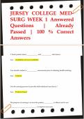 JERSEY COLLEGE MEDSURG WEEK 1 Answered  Questions | Already  Passed | 100 % Correct  Answers 1 Teach patient about _____________ and ____________ risk factors. Ans: modifiable and non modifiable