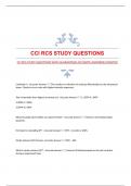 CCI RCS STUDY QUESTIONS WITH GUARANTEED ACCURATE ANSWERS|UPDATED