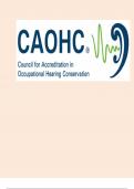 CAOHC STUDY SET:- COMPLETE WITH A+ SOLUTIONS