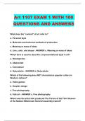 ART 1107 /ART1107 BUNDLED EXAMS WITH QUESTIONS AND VERIFIED ANSWERS 