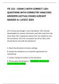 ITE 152 – EXAM 2 WITH CORRECT 120+ QUESTIONS WITH CORRECTRY ANALYZED ANSWERS (ACTUAL EXAM) ALREADY GRADED A+ LATEST 2024     