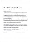 Bio WGU study for OA c190 Exam.