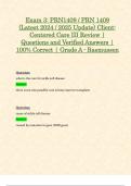 Exam 3 / Final Exams: PRN1409 / PRN 1409 (Latest 2024 / 2025 Updates STUDY BUNDLE WITH COMPLETE SOLUTIONS) Client-Centered Care III | Questions and Verified Answers | All Modules Covered | 100% Correct | Grade A - Rasmussen