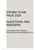 IOP4861 Exam pack 2024(Questions and answers) 