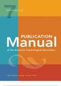 Publication Manual of the American Psychological Association: 7th Edition, Official Seventh Edition by American Psychological Association 2024 Updated