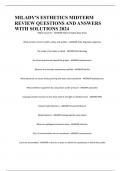 MILADY'S ESTHETICS MIDTERM REVIEW QUESTIONS AND ANSWERS WITH SOLUTIONS 2024