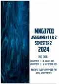 MNG3701 Assignment 1 and 2 Semester 2 2024 | Due 12 August 2024