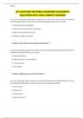 ATI CAPSTONE MATERNAL NEWBORN ASSESSMENT  QUESTIONS WITH 100% CORRECT ANSWERS