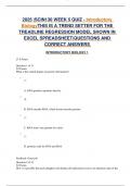 2025 |SCIN130 WEEK 5 QUIZ - Introductory BiologyTHIS IS A TREND SETTER FOR THE TREADLINE  REGRESSION MODEL SHOWN IN EXCEL SPREADSHEET|QUESTIONS AND CORRECT ANSWERS 