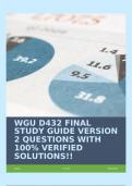 WGU D432 FINAL STUDY GUIDE VERSION 2 QUESTIONS WITH 100% VERIFIED SOLUTIONS!!