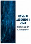 TMS3731 Assignment 3 2024 | Due 25 July 2024