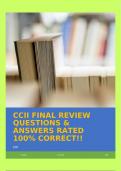 CCII FINAL REVIEW QUESTIONS & ANSWERS RATED 100% CORRECT!!