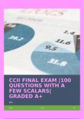 CCII FINAL EXAM |100 QUESTIONS WITH A FEW SCALARS| GRADED A+