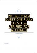 PMI-ACP EXAM QUESTIONS FULLY SOLVED & VERIFIED FOR ACCURACY.