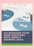 CDI INTERVIEW STUDY GUIDE QUESTIONS WITH CORRECT ANSWERS (2024)