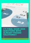 CTI FINAL EXAM 2024 QUESTIONS WITH ALREADY PASSED SOLUTIONS!!