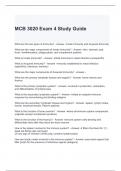 MCB 3020 Exam 4 Study Guide 2024