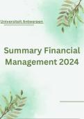 Summary_Financial Management_2024  Full Chapter