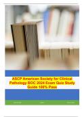 ASCP American Society for Clinical Pathology BOC 2024 Exam Quiz Study Guide 100% Pass