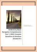 GCSS-Army Basic Navigation Comprehensive Test 1 || With Complete Questions & Solutions (Graded A+)