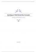 Sociology of Wall Street Key Concepts Question and answers rated A+