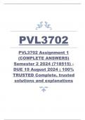 PVL3702 Assignment 1 (COMPLETE ANSWERS) Semester 2 2024 (718515) - DUE 19 August 2024