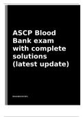 ASCP Blood Bank exam with complete solutions (latest update)