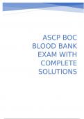 ASCP BOC Blood Bank exam with complete solutions (latest update).