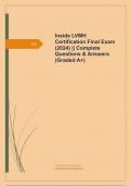 Inside LVMH Certification Final Comprehensive Exam BUNDLE || With Complete Questions & Answers (Graded A+)