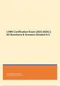 LVMH Certification Exam (2023-2024) || All Questions & Answers (Graded A+)