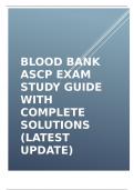 Blood Bank ASCP exam Study Guide with complete solutions (latest update)