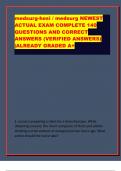 medsurg-hesi / medsurg NEWEST  ACTUAL EXAM COMPLETE 140  QUESTIONS AND CORRECT  ANSWERS (VERIFIED ANSWERS)  |ALREADY GRADED A+