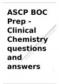 ASCP BOC Prep - Clinical Chemistry questions and answers.