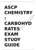 ASCP CHEMISTRY CARBOHYDRATES EXAM STUDY GUIDE QUESTIONS AND ANSWERS.