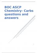 BOC ASCP Chemistry- Carbs questions and answers