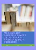 MCB3020 (UF) BACUSMO EXAM 1 (QUESTIONS & ANSWERS) 100% CORRECT!!