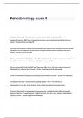 Periodontology Exam 4 Questions and Correct Answers