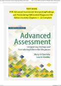 TEST BANK FOR ADVANCED ASSESSMENT: INTERPRETING FINDINGS AND FORMULATING DIFFERENTIAL DIAGNOSES 4th Edition, Mary Jo Goolsby, Laurie Grubbs Completed 100% PDF DOWNLOAD INSTANT 2024