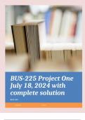      BUS-225 Project One July 18, 2024 with complete solution