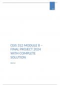 CEIS 312 MODULE 8 – FINAL PROJECT 2024 WITH COMPLETE SOLUTION